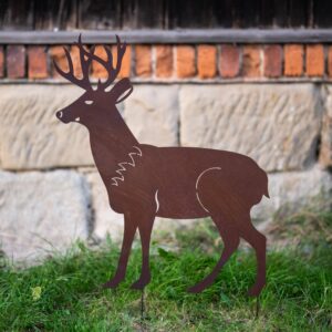 Metalowy Jeleń Rustykalny Rdza Ekologiczny