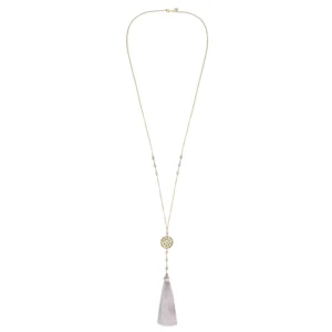 Naszyjnik cloudy szary pozłacany