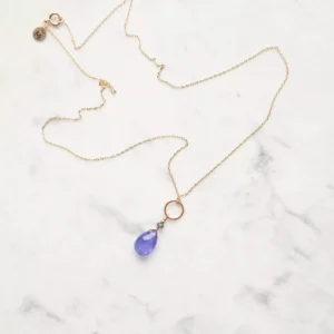 Naszyjnik tanzanit i szafir No. 29