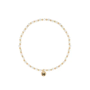 Bransoletka elastyczna z masą perłową różaniec