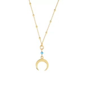 Naszyjnik turkus z księżycem