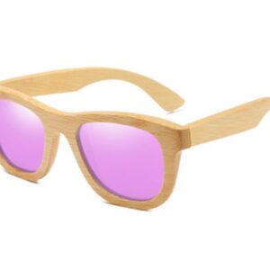 Drewniane okulary przeciwsłoneczne B06- fioletowe – bambus