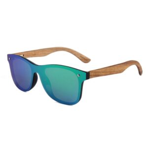 Drewniane okulary przeciwsłoneczne C04- zielone – zebrano