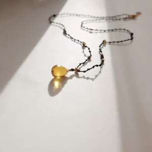 Naszyjnik silk magic cytryn i spinel No. 202