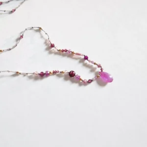 Naszyjnik silk colorshake różowy szafir no. 200