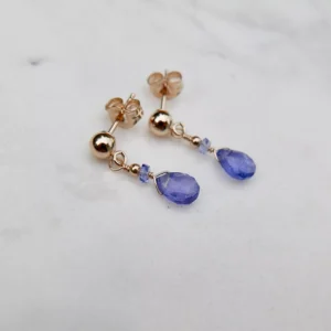 Kolczyki tanzanit unikat No. 183