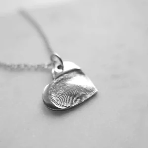 Biżuteria z odciskiem palca zawieszka serce duże