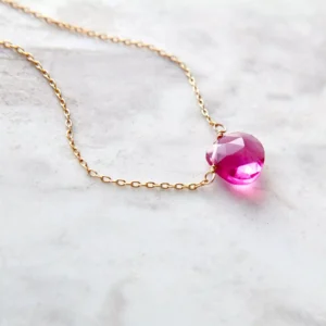 Naszyjnik mini różowy