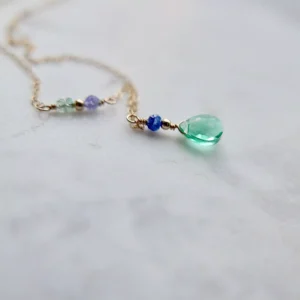 Naszyjnik kwarc szmaragdowy unikat No.169