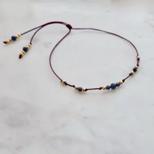 Bransoletka na sznurku szafir MOYA