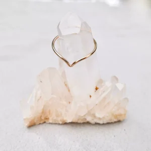 Pierścionek gold slim chevron