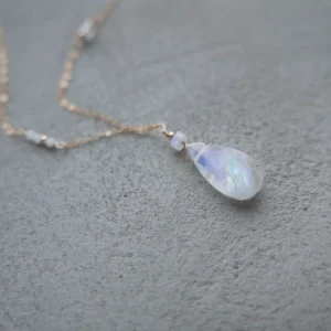Naszyjnik kamień księżycowy unikat No. 217