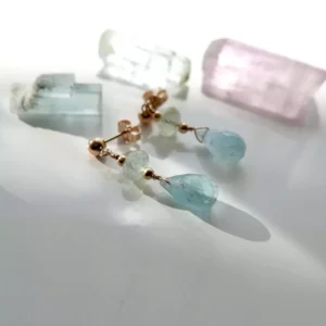 Kolczyki z akwamarynem unikat no. 502
