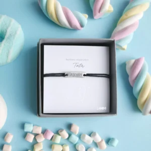 Bransoletka męska z grawerem Kocham