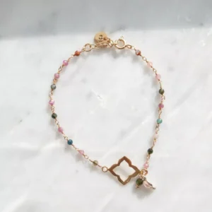 Bransoletka różaniec z turmalinami