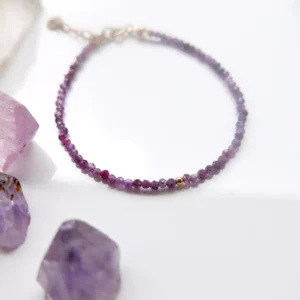 Bransoletka z szafirem różowym