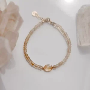 Bransoletka z cytrynu unikat no. 529