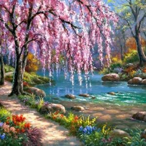 HAFT DIAMENTOWY KOLOROWY PARK DIAMOND PAINTING MOZAIKA DIAMENTOWA ZESTAW 5D 40x30cm DP274