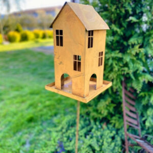 KARMNIK DLA PTAKÓW DOMEK BUDKA NA STOJAKU STOJĄCY IDEALNY DO OGRODU