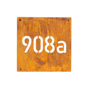 Numer Domu 40X40 Tabliczka Adresowa z Numerem Domu Numer Na Dom Rdza Corten