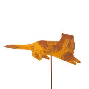 Figurka Kota do Donicy Ogrodu Kwiatka Corten Rdza