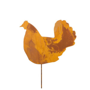 Kura na pręcie Figurka Kury Kurnik Farma Corten Rdza Kwoka