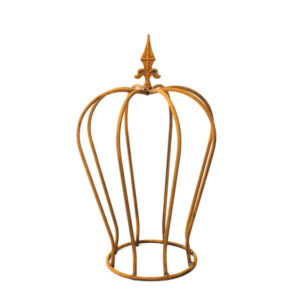 Korona Rdzawa Corten Metaloplastyka Ślubna Dekoracja Króla Królowej 30 cm