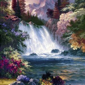 Haft diamentowy Wodospad mozaika diamentowa diamond painting 40x30cm DP009