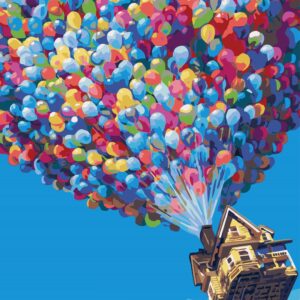 OBRAZ MALOWANIE PO NUMERACH ZESTAW 40X50 CM LATAJĄCY DOM