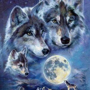 HAFT DIAMENTOWY WATAHA WILKÓW DIAMOND PAINTING MOZAIKA DIAMENTOWA ZESTAW 5D 40X30CM DP219