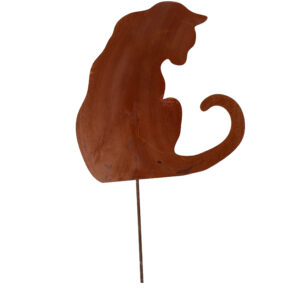 Metalowy Dekoracyjny Kot – Ozdoba Ogrodowa, Metalowa Figura Kota, Dekoracja do Ogrodu