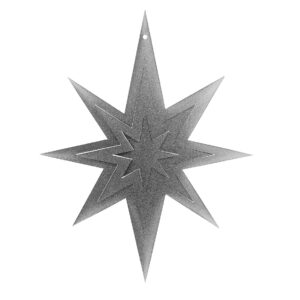 Gwiazda 3D do zawieszenia – nowoczesna metalowa dekoracja świąteczna – Czarny