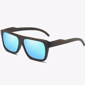 Drewniane okulary przeciwsłoneczne B04- niebieskie – bambus