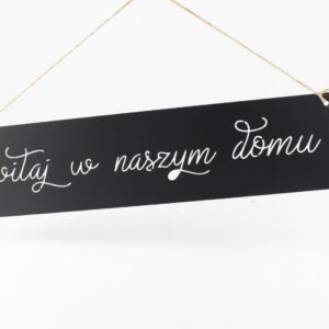 Zawieszka Witaj na Drzwi Ściane – Czarny