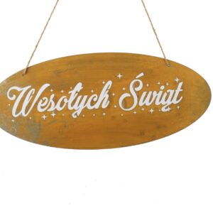 Zawieszka „Wesołych Świąt” – rustykalna dekoracja świąteczna Boho