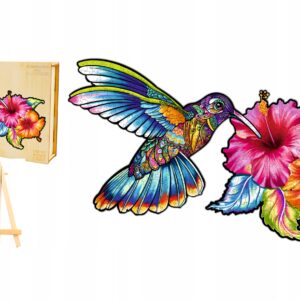 PUZZLE DREWNIANE DLA DOROSŁYCH DUŻE 235 ELEMENTÓW KOLIBER DREWNIANE PUDEŁKO