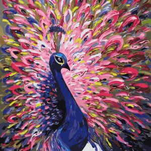 OBRAZ MALOWANIE PO NUMERACH ZESTAW 40X50 CM KOLOROWY PAW