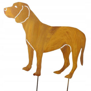 Dekoracja Pies Ogrodowy Metal Na Kwiaty Do Roślin