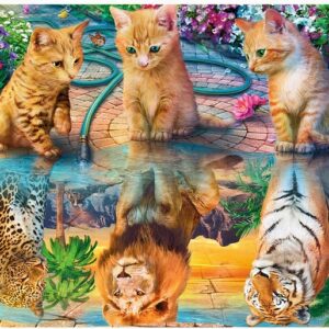 Haft diamentowy duży 60x40cm Kotki koty mozaika diamentowa diamond painting DP015