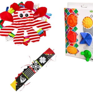 Zestaw, dostawa GRATIS, Piłeczki Sensoryczne, Ośmiornica Szeleścik i Książeczka Sensoryczna.O