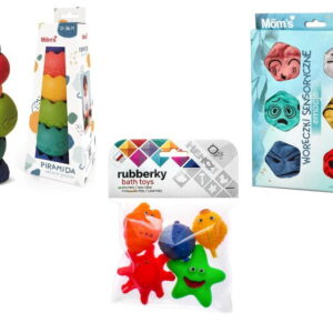 Zestaw, dostawa GRATIS, Piramida Sensoryczna, Woreczki Sensoryczne i Zwierzaki Morskie.