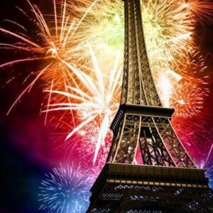 Haft diamentowy Sylwester w Paryżu mozaika diamentowa diamond painting 40x30cm DP129