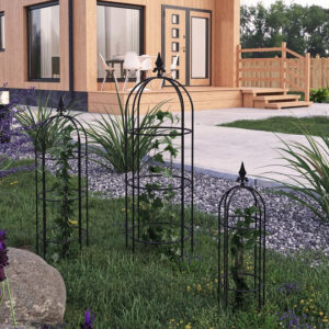 Pergola Metalowa Ogrodowa Róże Trejaż Czarna