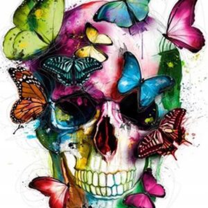 Haft diamentowy Kolorowe motyle mozaika diamentowa diamond painting 40x30cm DP119