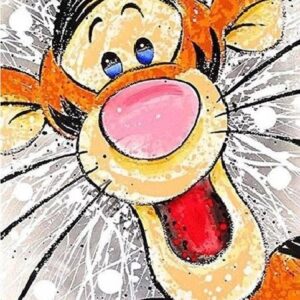 Haft diamentowy Tygrysek mozaika diamentowa diamond painting 40x30cm DP182