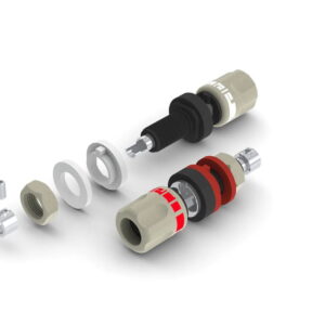 aeco ABI-0611S gniazda głośnikowe (posrebrzane)