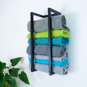 Wieszak Ścienny na ręczniki – Czarny