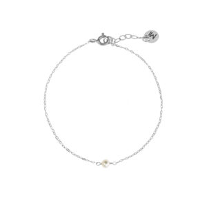 Bransoletka silver chain perełka