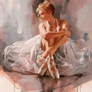 Haft diamentowy duży 60x40cm Baletnica mozaika diamentowa diamond painting DP008