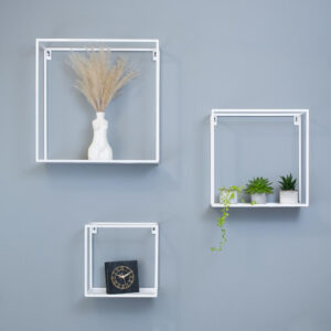 Białe Wiszące Kwietniki Loftowe Półki